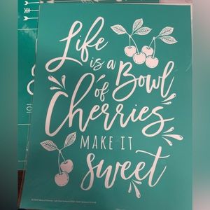 Chalk Couture Transfer 8.5x11 New in Package Bowl of Cherries